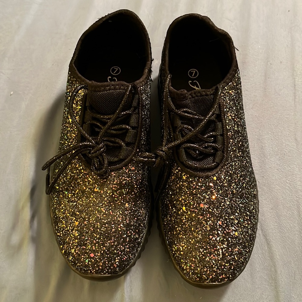 Unisex Glittery Shoes with Laces—never been worn!